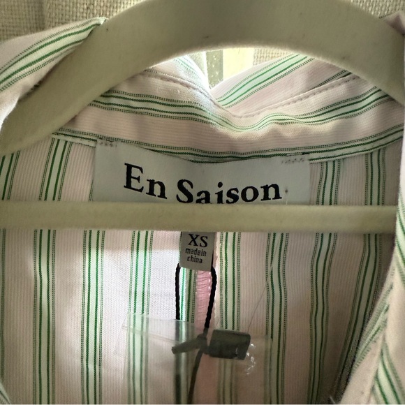 En Saison Striped Ruffle-Collar Mini Dress – XS - Picture 4 of 9